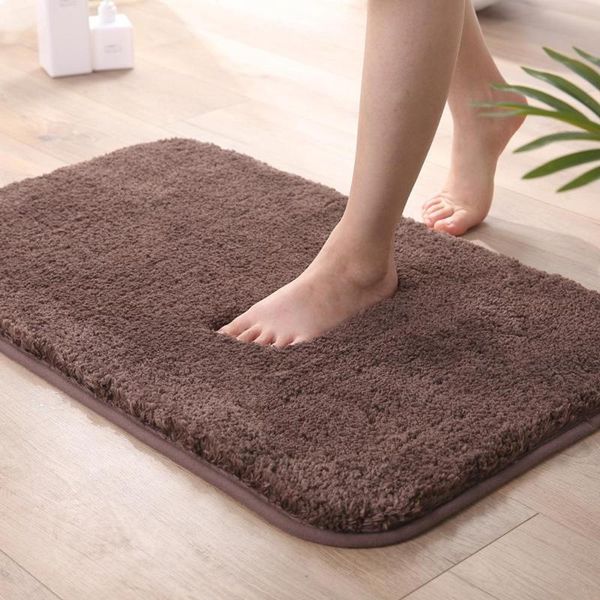 

shaggy bath mat water absorption rug bathroom entrance door soft high plush non-slip mats bedside