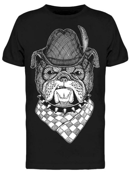 

dog wearing bavarian tirol hat tee men's -image by shutterstock, White;black
