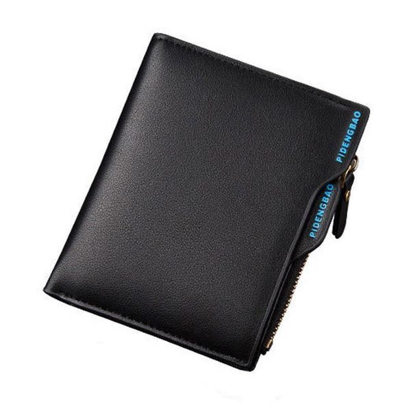 

mens leather wallet with coin pocket removable drivers license slot zipper money male credit card holder purse for man, Red;black