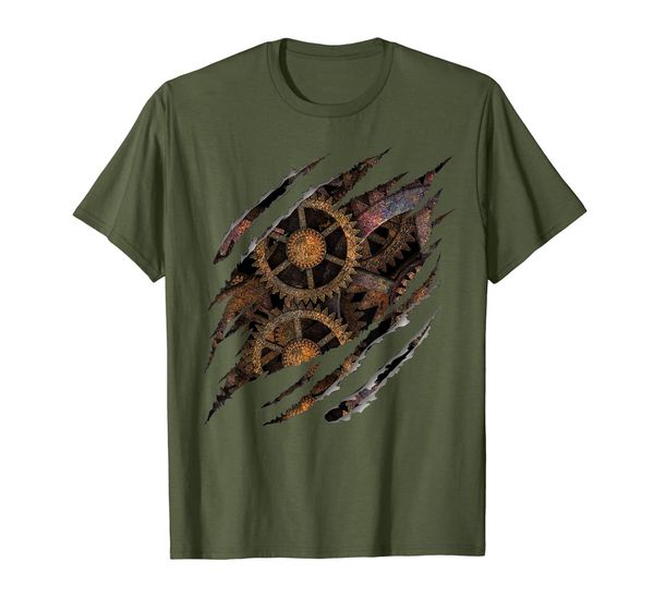 

steampunk clockwork t shirt mechanical gears gift, White;black