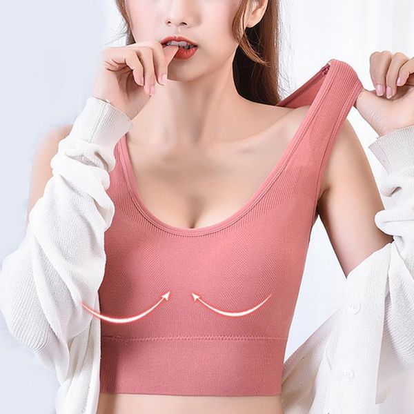 

sports back shaping bra vest wide shoulder strap chest pad yoga running shockproof wrapped tube women's underwear outfit