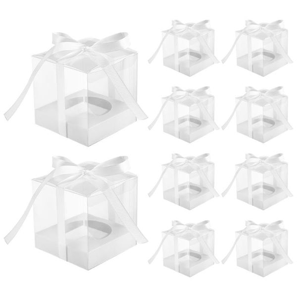 

gift wrap nuoy 10pcs cupcake packing boxes transparent cake ornament bakery