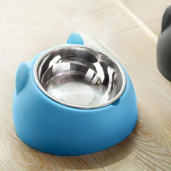 

cat bowls & feeders pet bowl face shape oblique design stainless steel feeding supplement for supplies accessories 2021