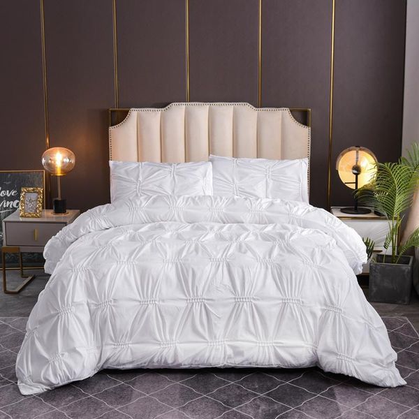 

bedding sets luxury pinch pleat set wind red for home duvet cover 230x260 quilted summer bedspread single double king  2/3pcs