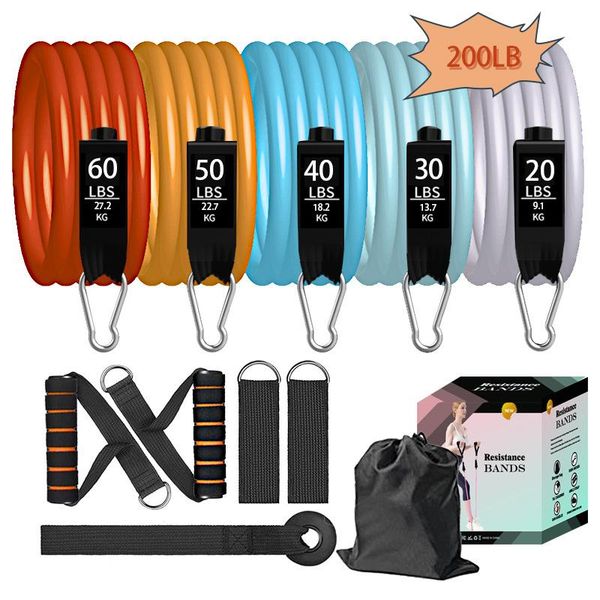 

resistance bands 11pcs latex set crossfit training exercise yoga tubes pull rope rubber expander elastic fitness equipment