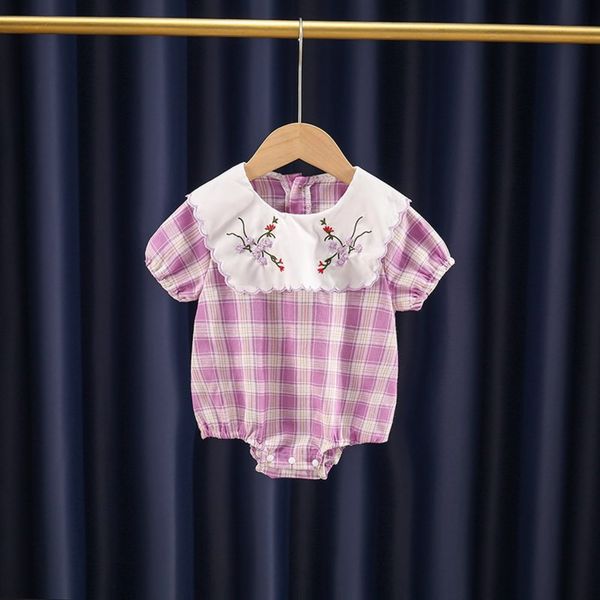 

cute lapel children's clothing for girls in summer, White