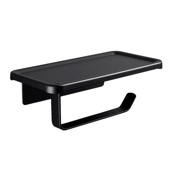 

toilet paper holders 1pc punching wall-mounted holder roll rack (black)