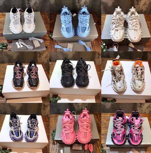 

2022 17fw paris 3.0 vintage running shoes boots designers platform sneakers casual luxury pink white orange ice jogging walking old royal tr