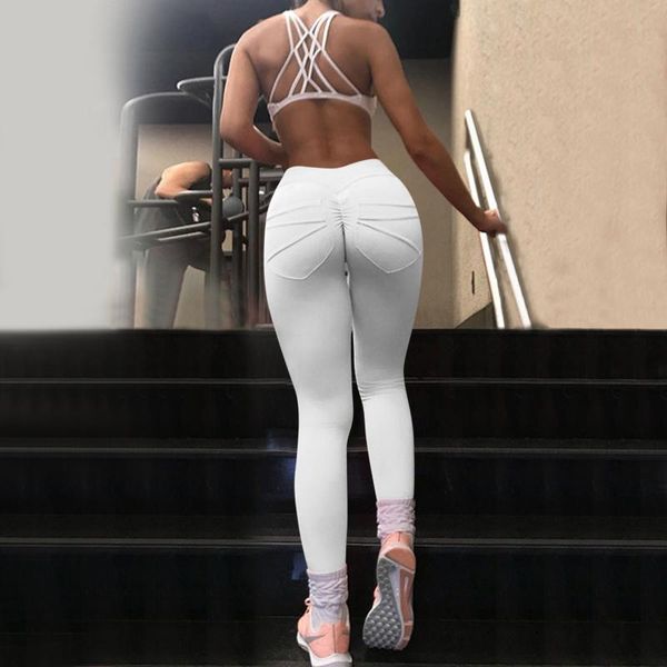 

yoga outfit women pants gym leggings push up fitness tights female casual with pocket high waist jogger sport pantalones