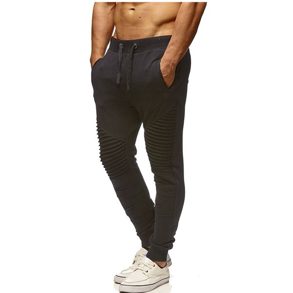 

fashion boutique pants men's fitness in autumn and winter, Black