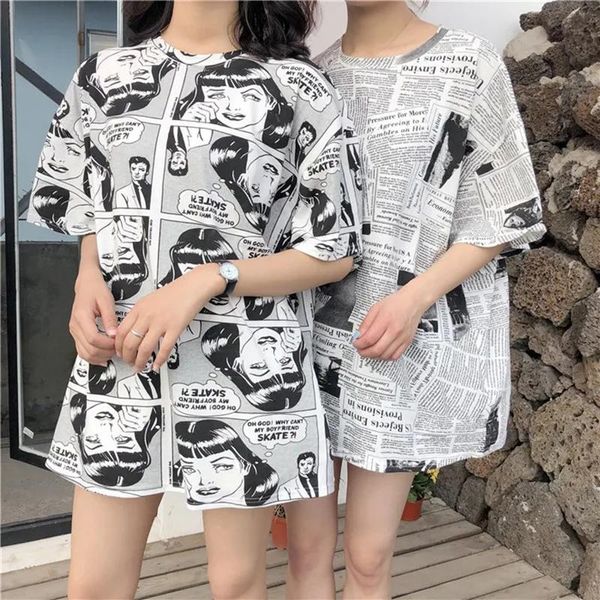 

one piece e girl anime tshirt clothes fashion graphic summer for women 2021 retro hip hop harajuku t shirt women's t-shirt, White