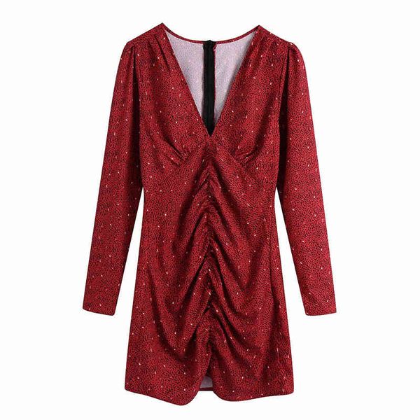 

casual dresses elegant women dot print es autumn fashion ladies v-neck sheath causal female streetwear draped mini vestidos iciq, Black;gray
