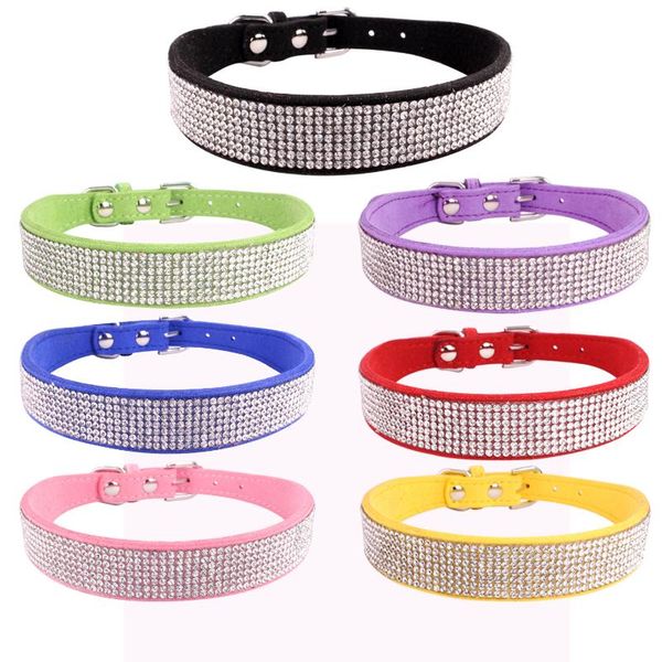 

dog collars & leashes shiny rhinestone pet cat and large, medium small products