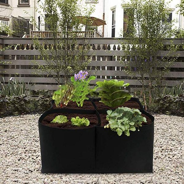 

planters & pots planting rectangle felt bag garden container grow bags breathable pot for plants nursery ornamental vegetable #t1g