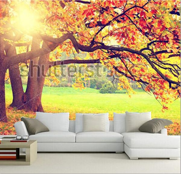 

wallpapers custom 3d murals,autumn landscape papel de parede,living room sofa tv wall bedroom wallpaper