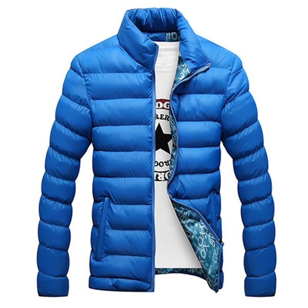 

men's jackets winter fashion trendy young solid color slim thick down padded jacket men, Black;brown