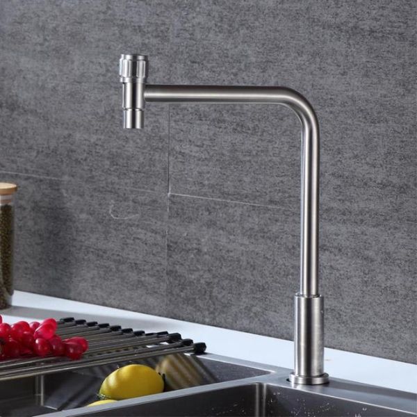 

kitchen faucets faucet 360 degree rotation rule shape curved outlet pipe tap basin plumbing hardware stainless steel sink