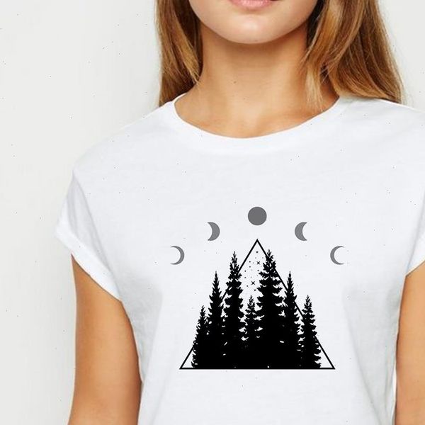 

mountain moon oversize spring women t shirts summer prevalent tee white persionalized o neck