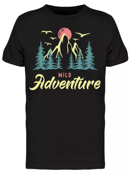 

landscape: wild adventure tee men's -image by shutterstock, White;black