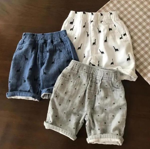 

shorts 2021 style girls boys printed summer cotton fashion kids, Black