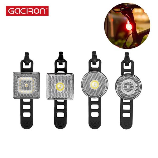 

gaciron usb rechargeable warning front light waterproof mtb bike smart safety bicycle rear led cycling helmet lights
