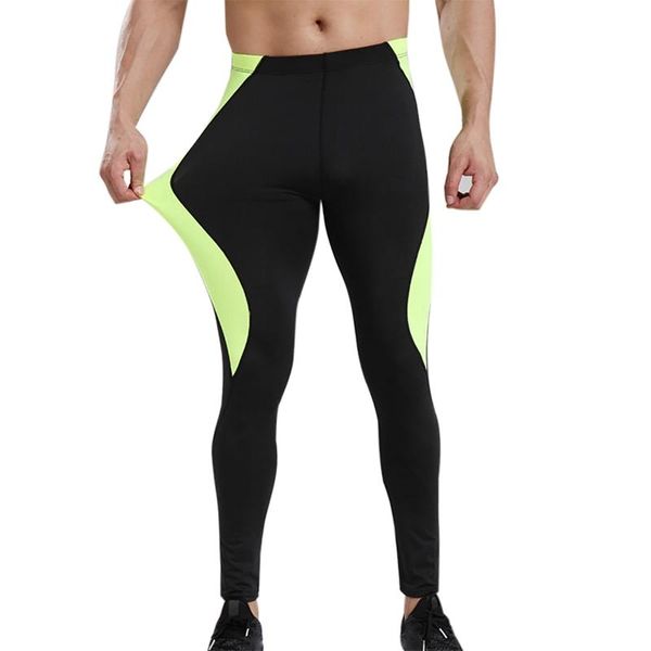 

running pants men elastic anti-sweat tight quick drying sports fitness training tights leggings trousers sportswear & accessor, Black;blue