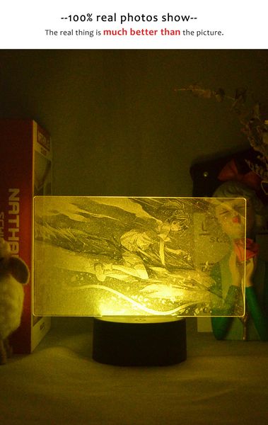 

acrylic 3d led picture lamp light with touch sensor anime spirited away bluetooth base nightlight for bedroom bedside holiday gift