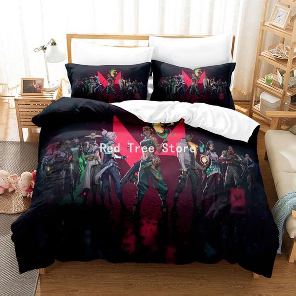 

bedding sets game series cartoon anime set 2/3pcs teens boy duvet cover with pillowcase twin full  king size printed drop ship