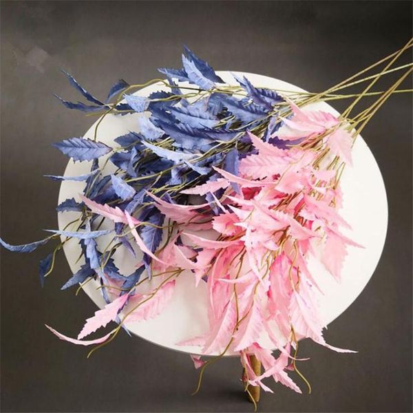 

one long stem wormwood leaf (4 stems/piece) 41.34" length simulation autumn greenery for wedding home artificial plant decorative flowe