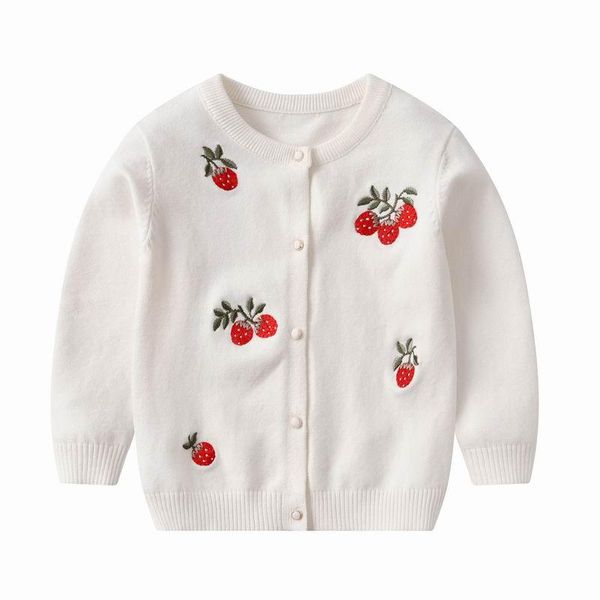 

pullover 27kids toddlers baby knitted cardigans sweater girls winter clothes jumpers cherry embroidery pullovers coat 2-7year, Blue