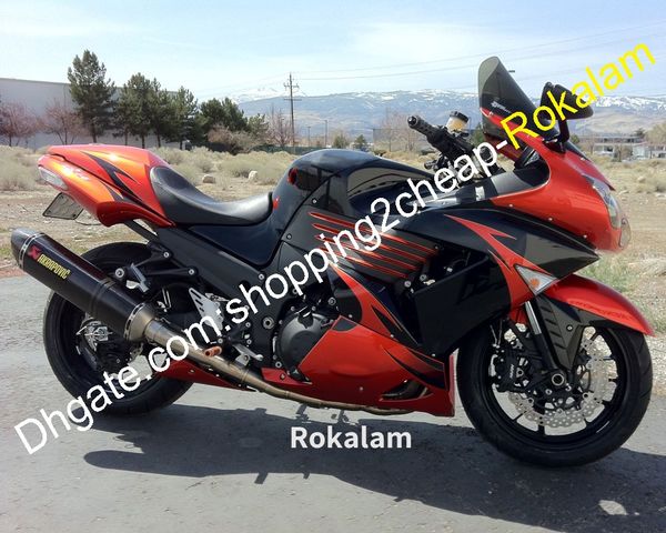 Motocicleta Ninja Red Black ZX-14R para Kawasaki 2006 2007 2008 2009 2010 2011 2011 ZX14R ZX 14R ABS Fairing Kit (moldagem por injeção)