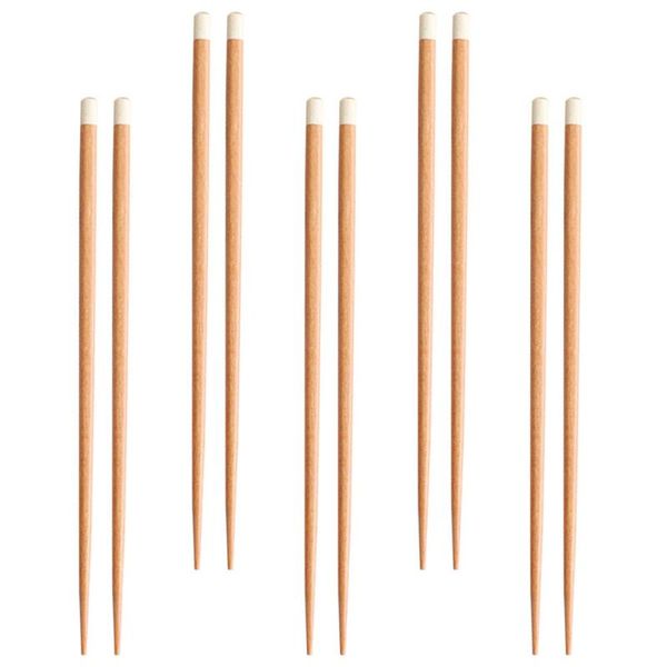 

pairs japanese style bamboo wood long chopsticks creative pointed head non-slip tableware for home restaurant