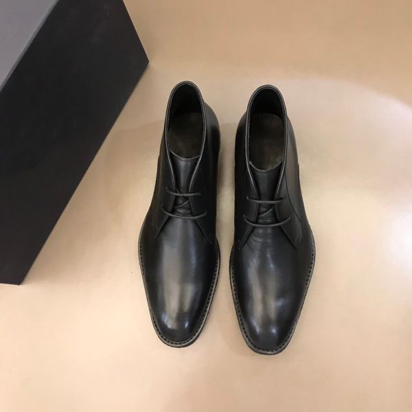 

big 38-45 shoes leather ace mens plus size casual with box dust bag b15, Black