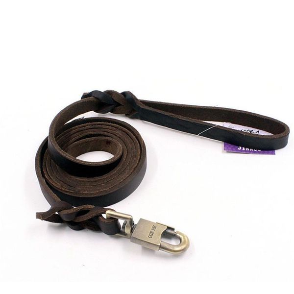 

dog collars & leashes pu leather leash genuine high tenacity firm widen pet for medium and big pets accessories