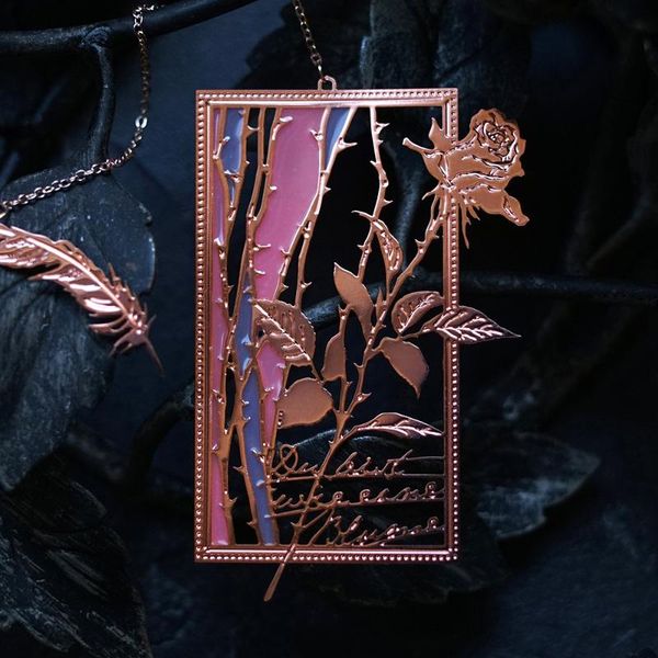 

bookmark creative hollow out design the delicate rose gift 82*52mm diy school office stationery christmas