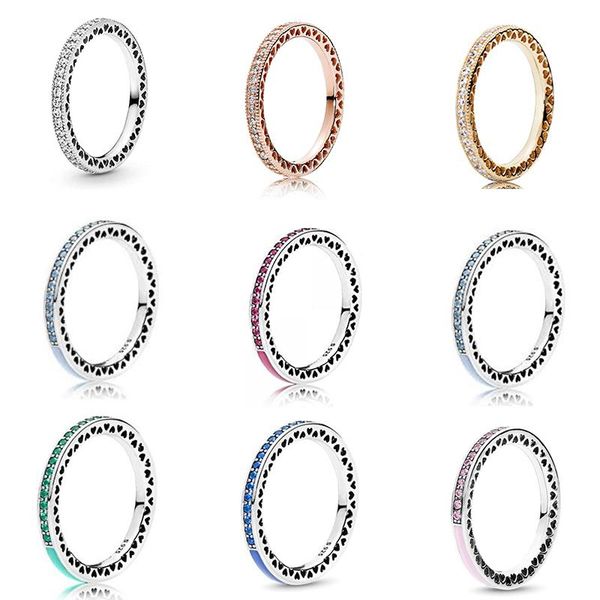 

cluster rings kakany 100% 925 sterling silver zircon ring ladies rose gold jewelry fashion wedding anniversary, Golden;silver