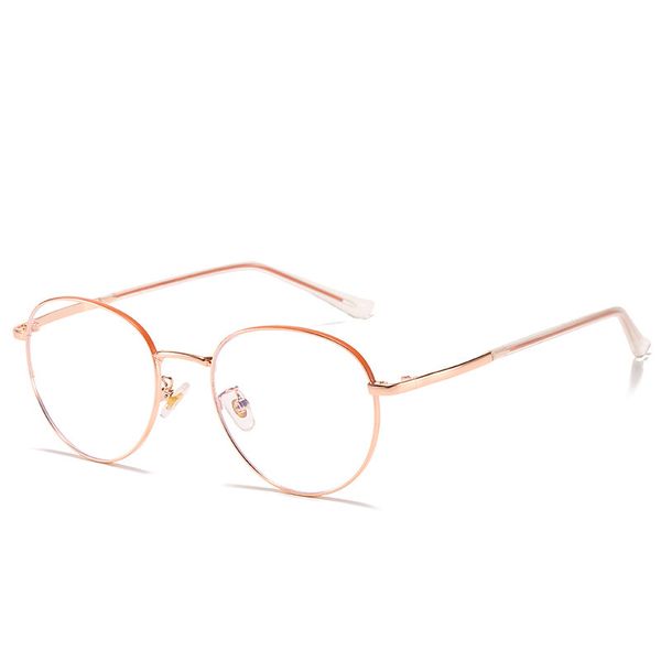 

anti blu ray flat lens personality blu ray glasses metal lady spectacle frame nearsighted glasses woman, Black