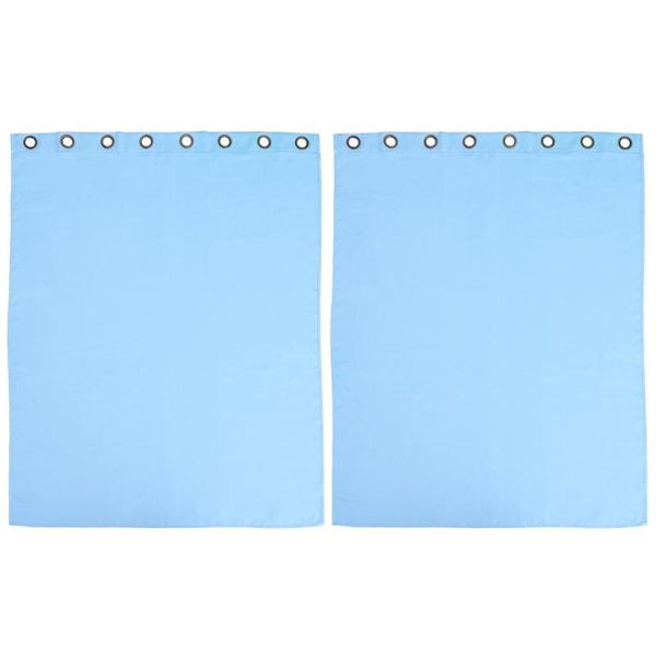 

curtain & drapes 2pcs decorative fashion blackout stylish window for home living room bedroom - blue (245x140cm, perforat