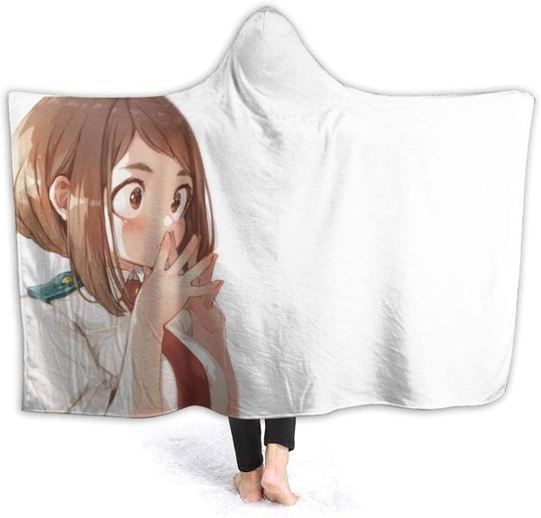 

blankets my hero academia ochako throw blanket for hooded sofa wearable flannel