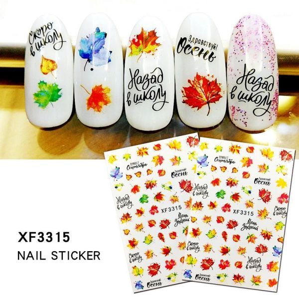 

1pc animal plant water transfer nails art sticker diy slider for manicure nail watermark decor stickers nails1, Black