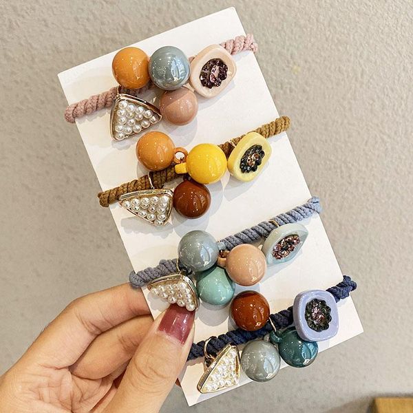 

women girls cute colorful ball geometric elastic hair bands sweet scrunchie rubber headband fashion accessories1