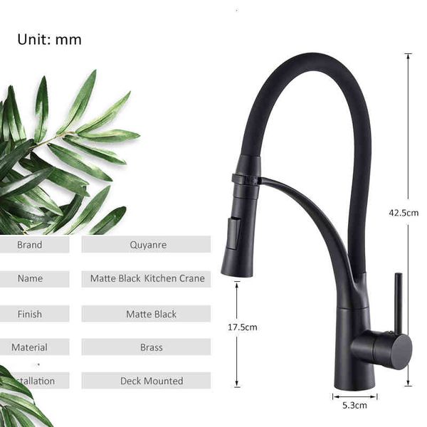 

kitchen faucets matte black chrome led pull down mixer tap 360 rotation water crane for single handle 8dmz