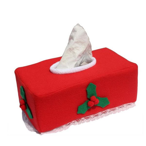 

tissue boxes & napkins red christmas box cover set restaurant bar pumping wipes fabric case container lid decor