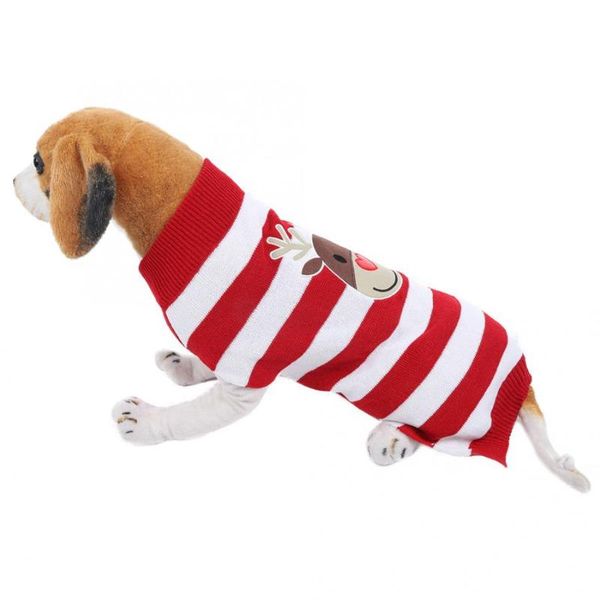 

dog apparel xmas clothes classic sweater winter soft warm cute for small pet dogs puppy reindeer clothing