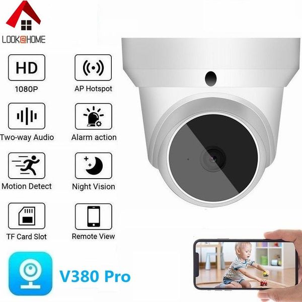 

cameras v380 pro app 2.0mp ptz wifi 1080p mini dome camera support motion detection night vision cloud storage two-way audio cctv