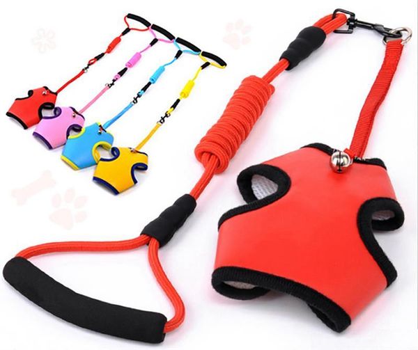 

dog collars & leashes harness for chihuahua pug small medium dogs puppy cat harnesses vest walking lead leash pet
