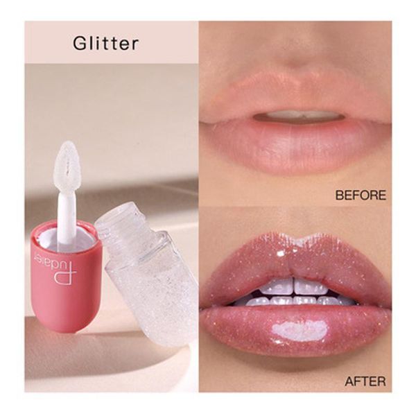 

lip gloss small portable plumper clear volumizing moisturizing repairing reduce fine line brighten glitter
