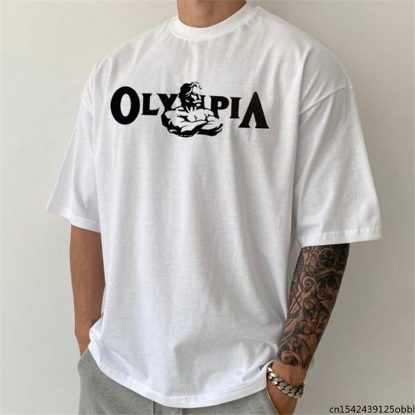 

men's t-shirts jogger summer streetwear splicing men's t-shirt gyms fashion sportswear workout fitness short-sleeved casual size m-, White;black