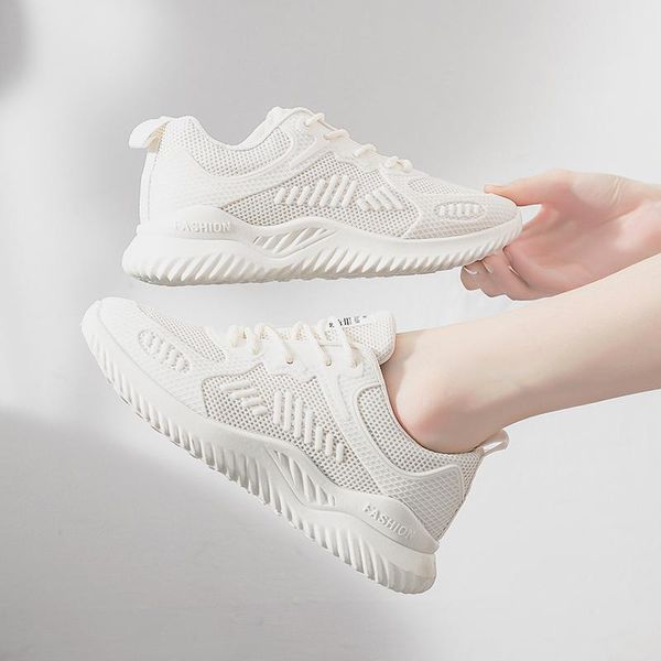 

spring fashion all-match women's vulcanized shoes breathable mesh white casual soft and comfortable black sports slippers