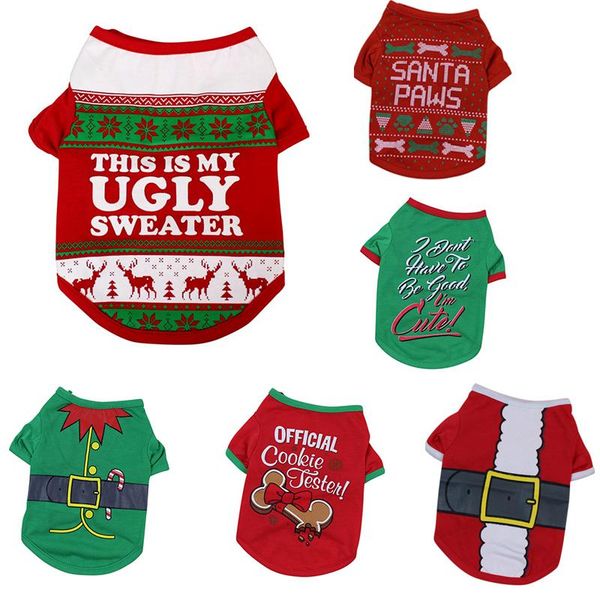 

dog apparel pet clothes christmas costume cartoon for small cloth xmas kitty dogs chihuahua